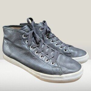 Sorel Men's Black Caribou Leather High-Top Sneakers